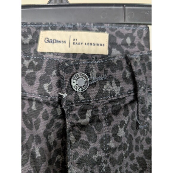 Gap 1969 High Rise Stretch Easy Legging Mid Rise Animal Print Skinny Leg Size 31 - Picture 10 of 14